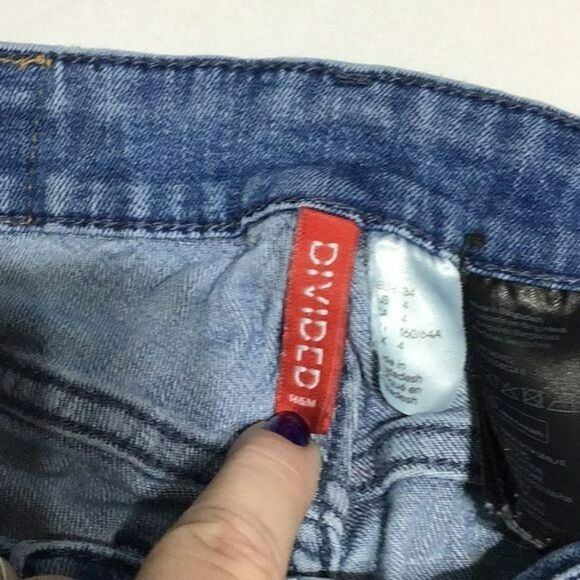 H&M Divided Distressed Ripped Jeans Size 4 - Picture 11 of 15